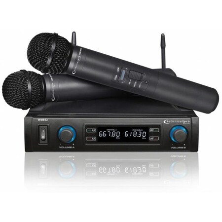 Technical Pro Technical Pro wm852 Professional UHF Dual Wireless Microphone System wm852